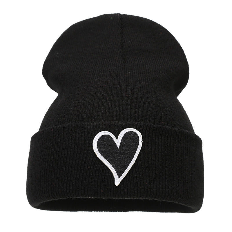 Wholesale Love Patch Warm Knitted Hat Woolen Hat